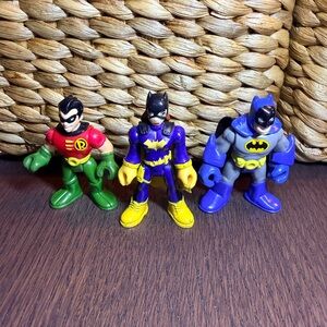 Fisher Price Imaginext DC Super Friends Batman, Batgirl & Robin Action Figures